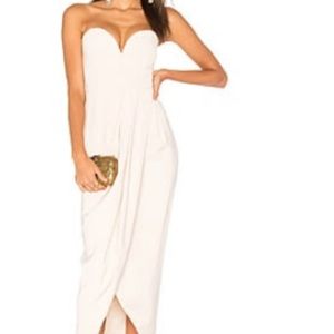 Shona Joy strapless off-white dress. Only been worn once. Size 4. Ankle length.